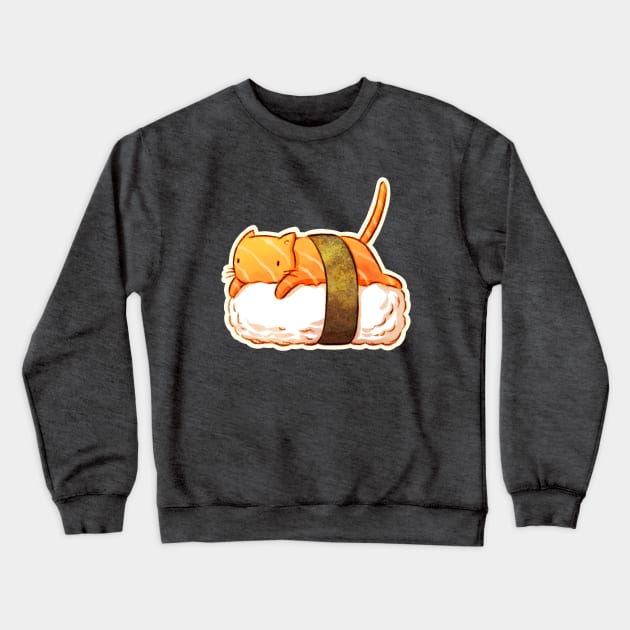 Salmon Shoelace Crewneck Sweatshirt by Extra Ordinary Comics